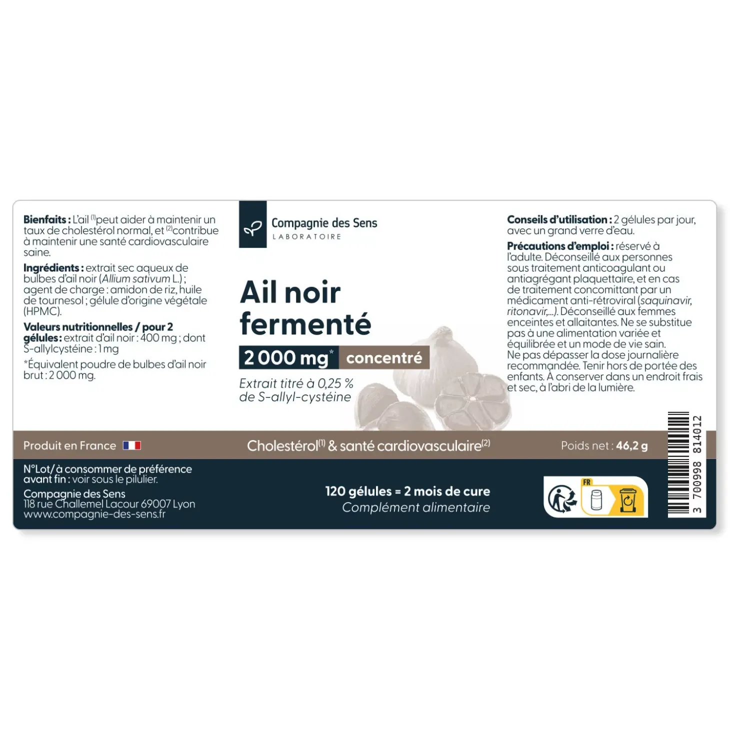 Ail noir fermenté concentré