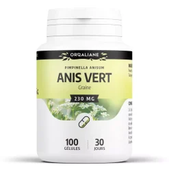Anis Vert – Pimpinella anisum – 100 gélules de 230 mg
