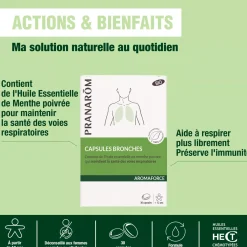 Capsules Bronches – Pour maintenir la santé des voies respiratoires – Pranarōm