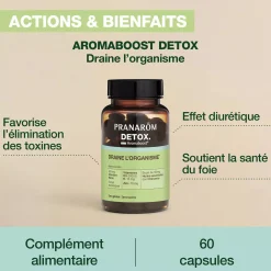 Capsules Detox Aromaboost – Aux Huiles Essentielles – 60 capsules
