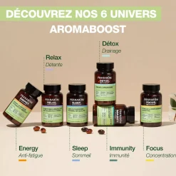 Capsules Detox Aromaboost – Aux Huiles Essentielles – 60 capsules