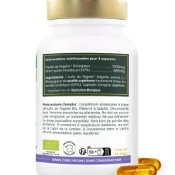 Capsules d'huile de Nigelle bio – Acide gras essentiel & Équilibre lipidique