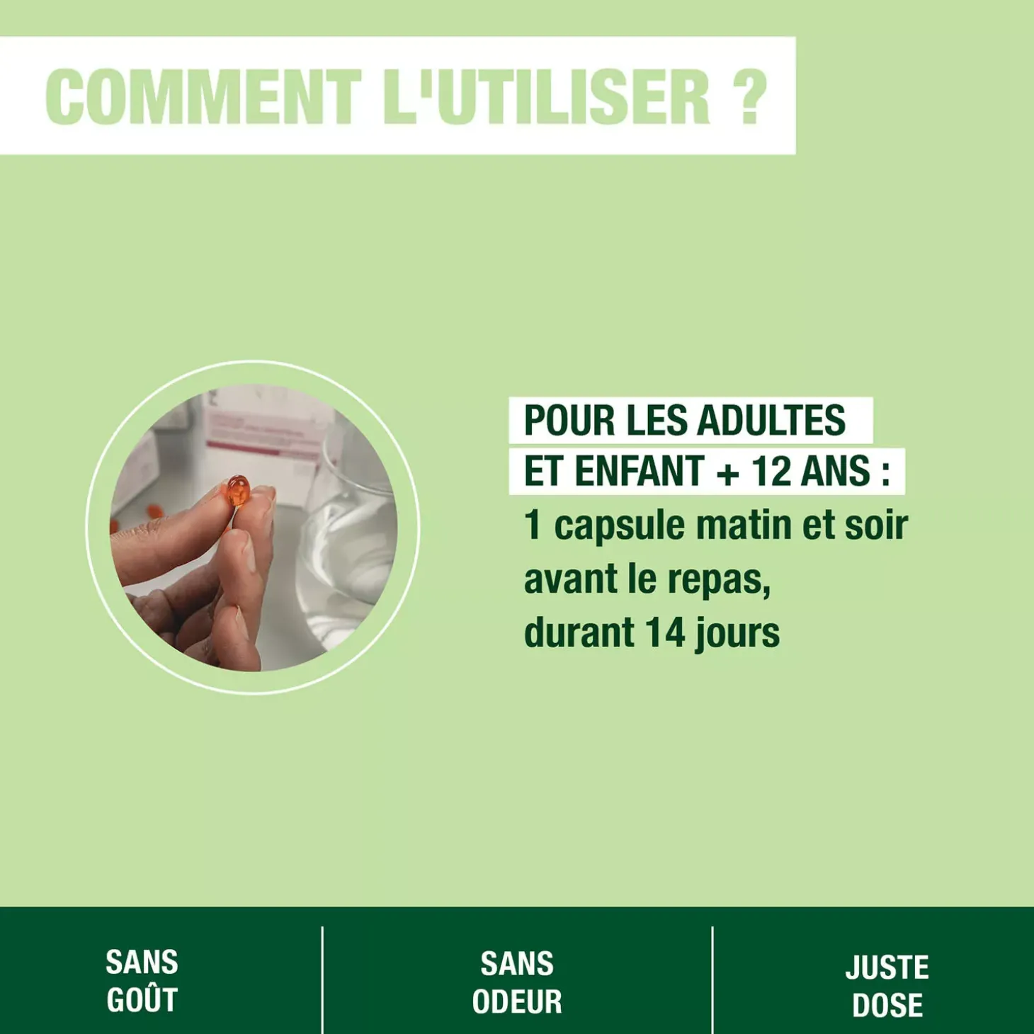 Capsules Drainage bio Oléocaps –Aux huiles essentielles– 30 capsules