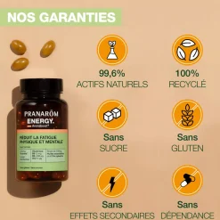 Capsules Energy Aromaboost – Aux Huiles Essentielles – 60 capsules