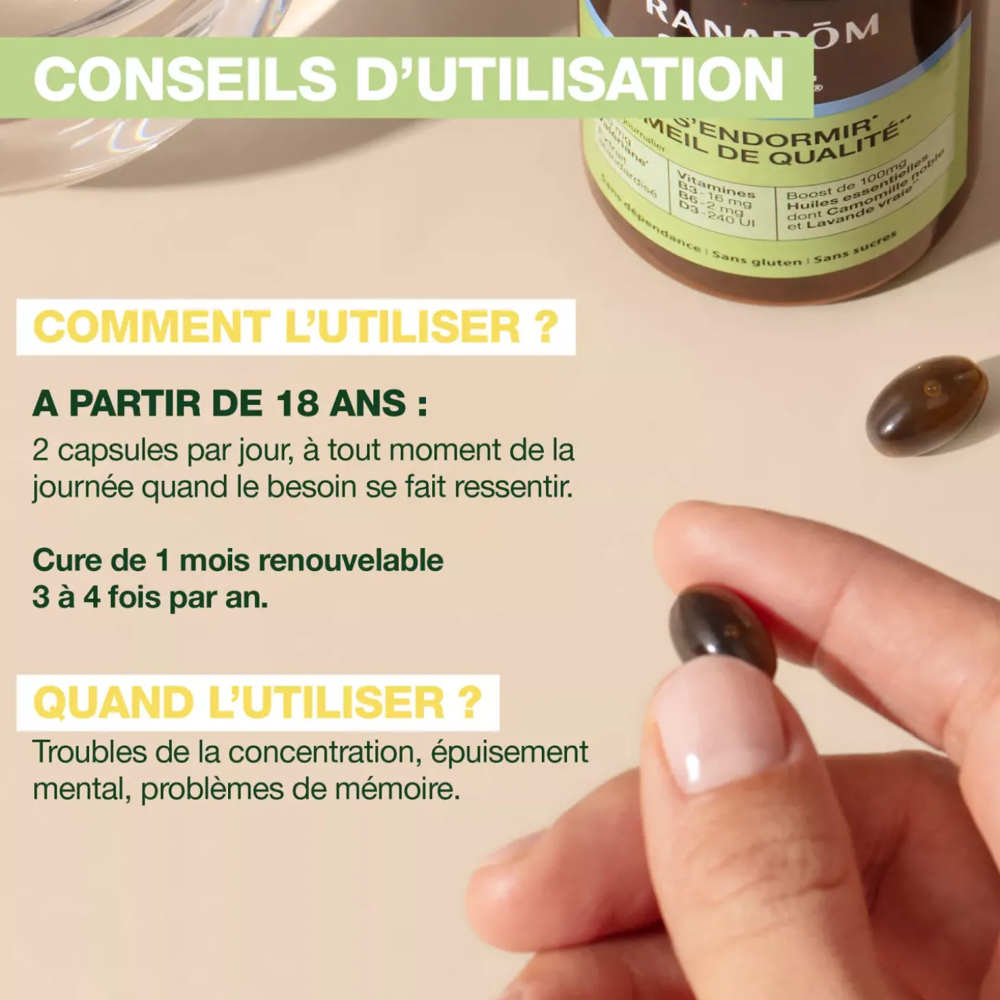 Capsules Focus Aromaboost – Aux Huiles Essentielles – 60 capsules
