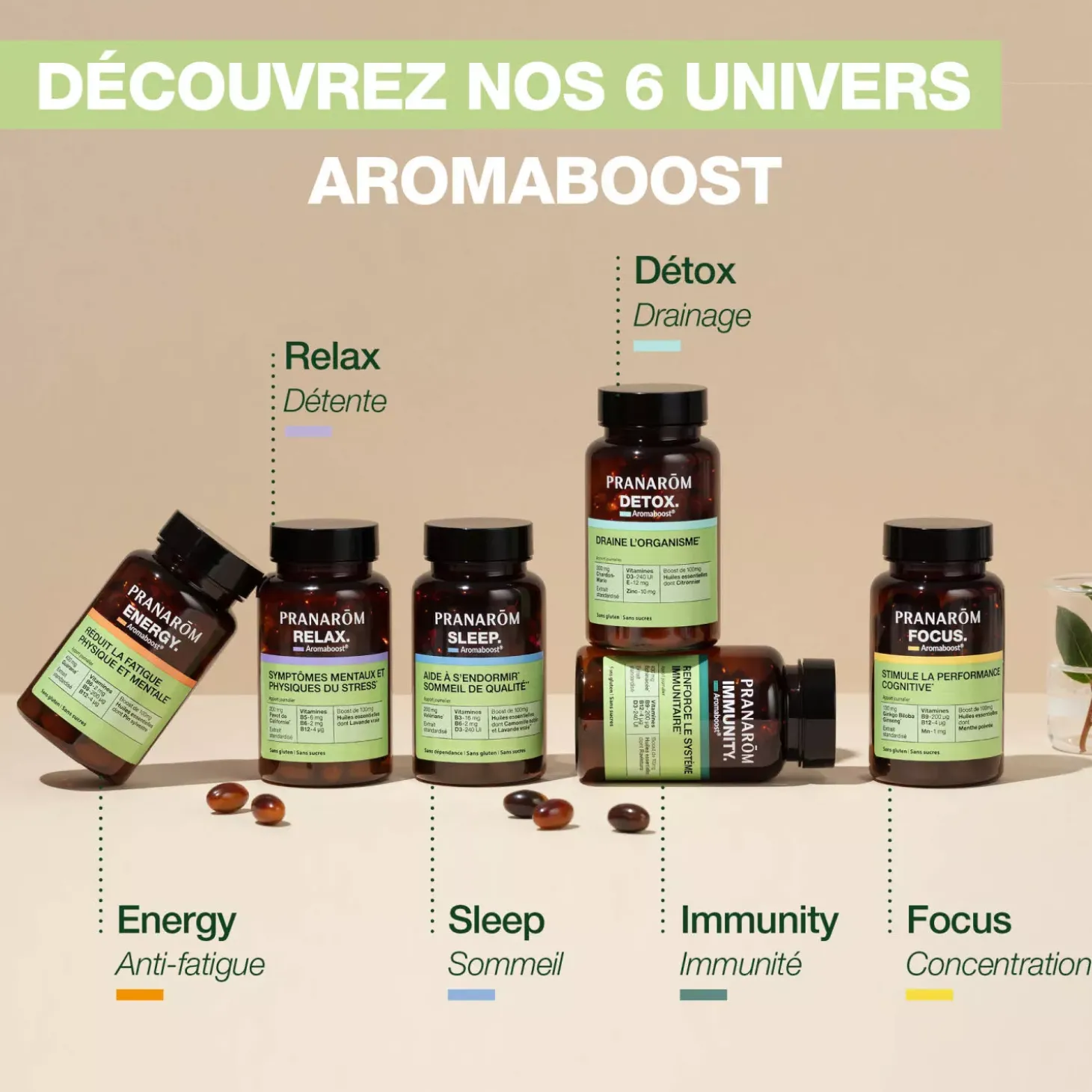 Capsules Relax Aromaboost – Aux Huiles Essentielles – 60 capsules