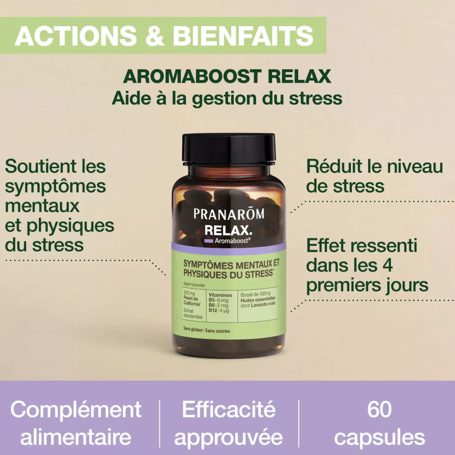 Capsules Relax Aromaboost – Aux Huiles Essentielles – 60 capsules