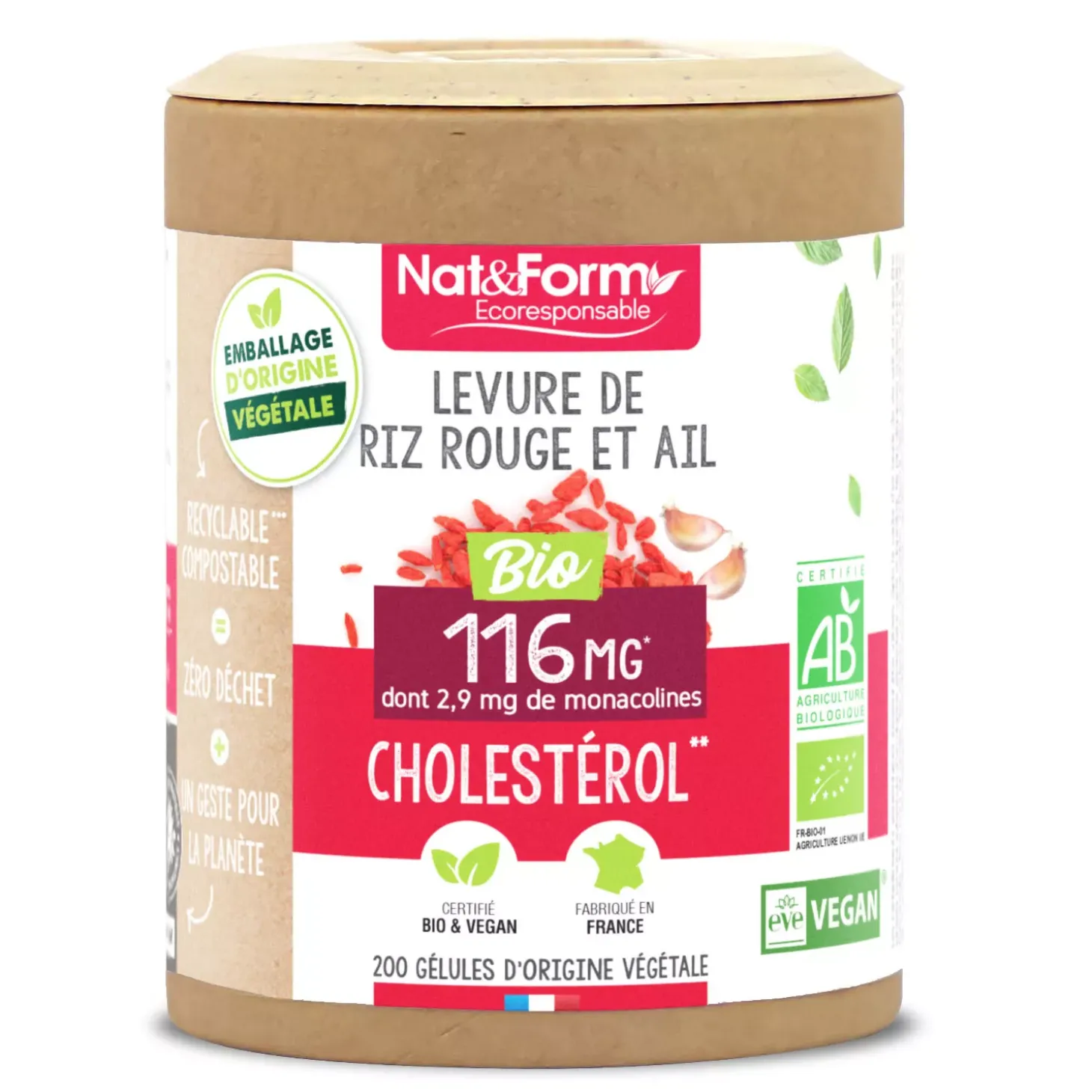 Cholestérol Levure De Riz Rouge & Ail Bio