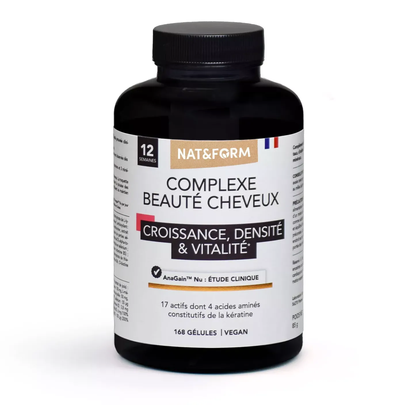 Complexe Beauté Cheveux – Anti-chute & Croissance – 17 actifs dont 1 breveté AnaGain™ Nu