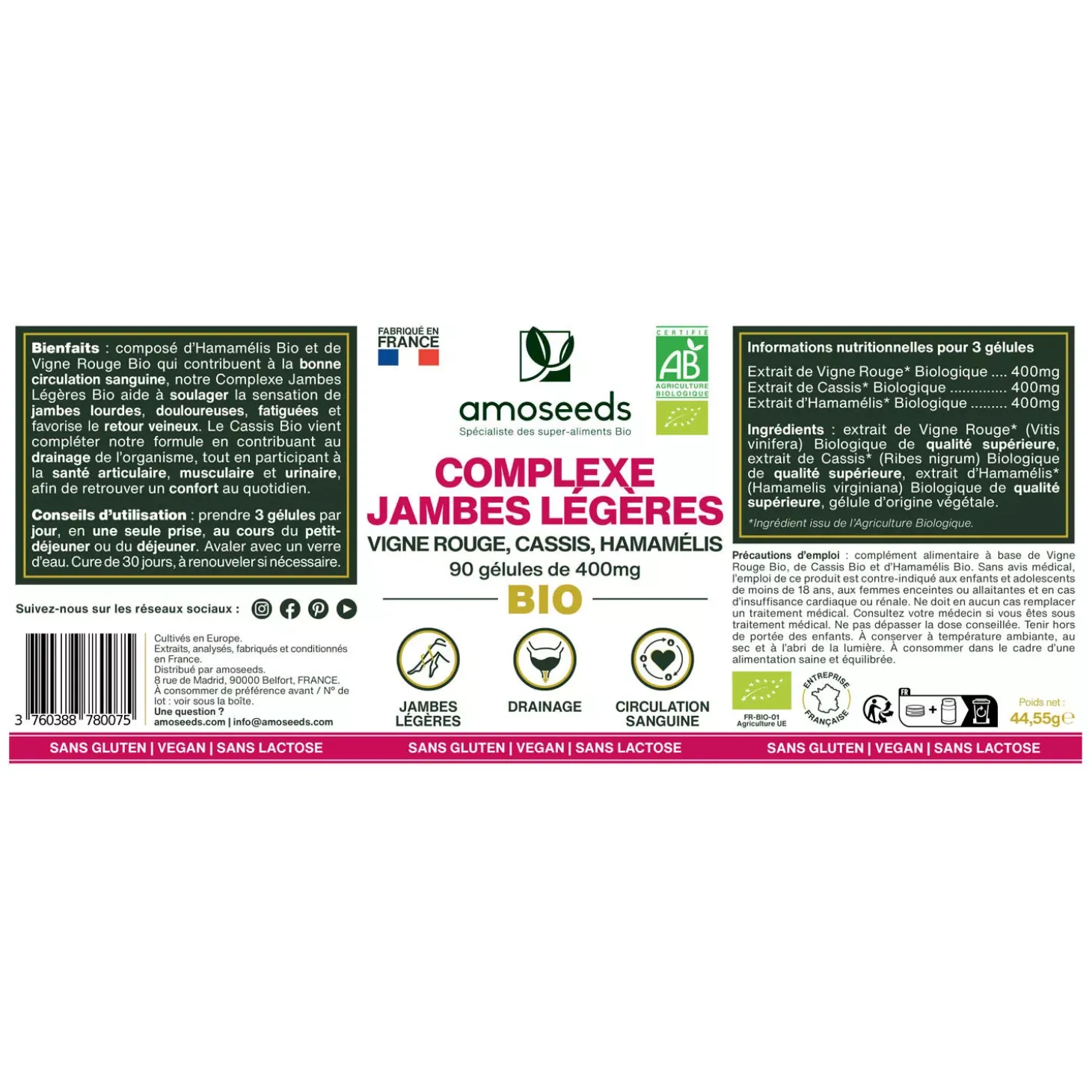 Complexe Jambes Légères bio