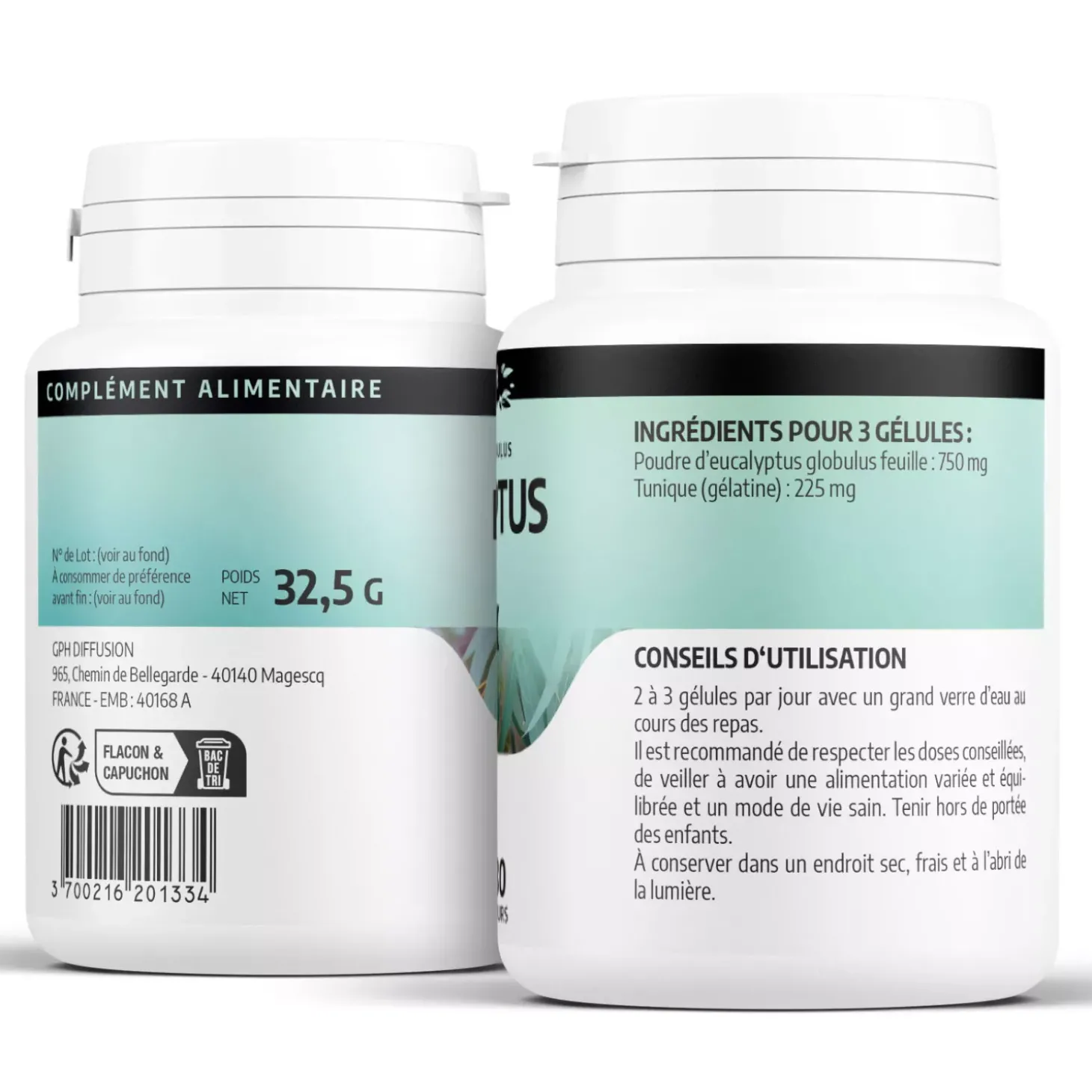 Eucalyptus Globulus – 100 gélules de 250 mg