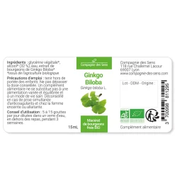 Ginkgo Biloba bio (Ginkgo Biloba) – Macérat concentré de bourgeons frais