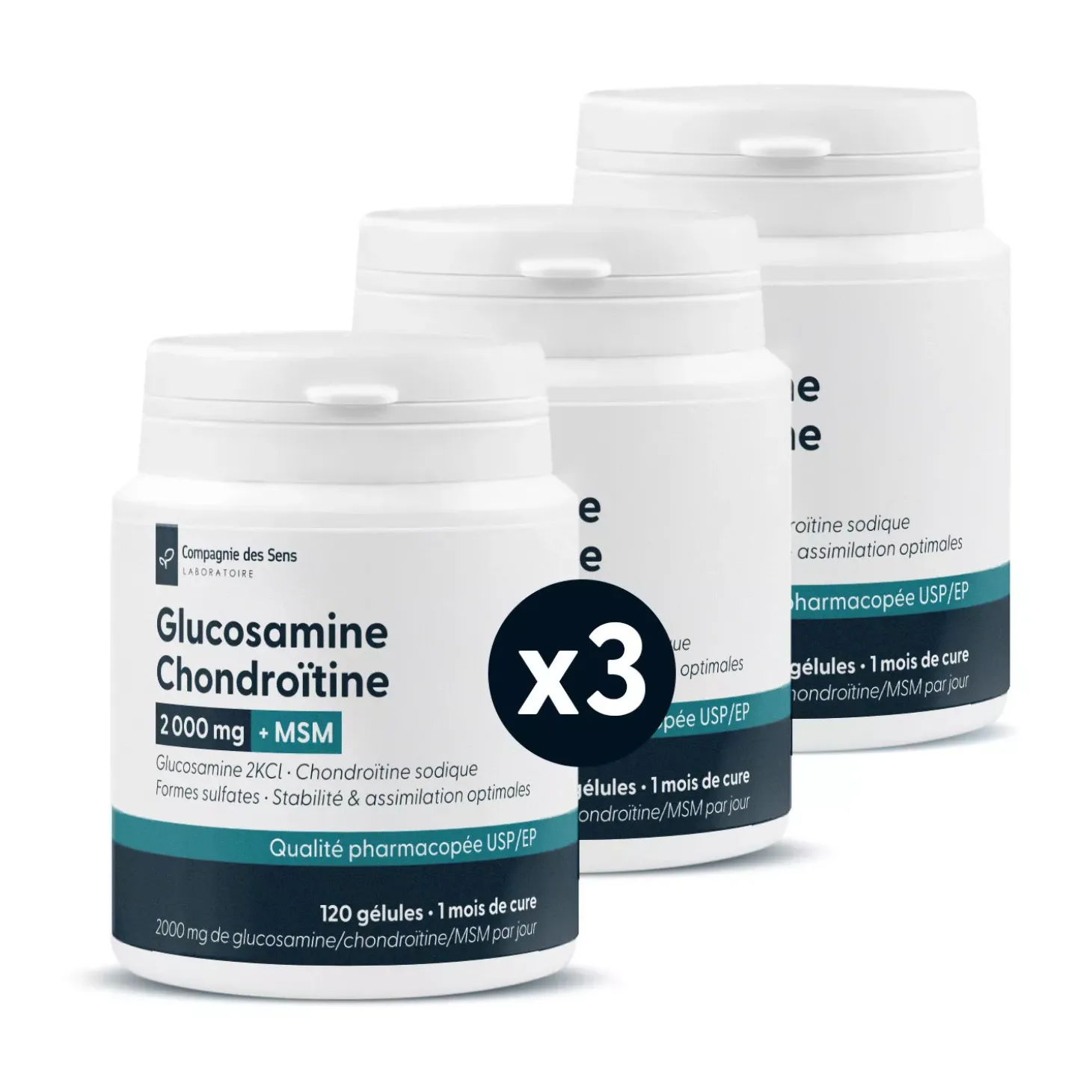 Glucosamine 2kcl + Chondroïtine sodique + msm