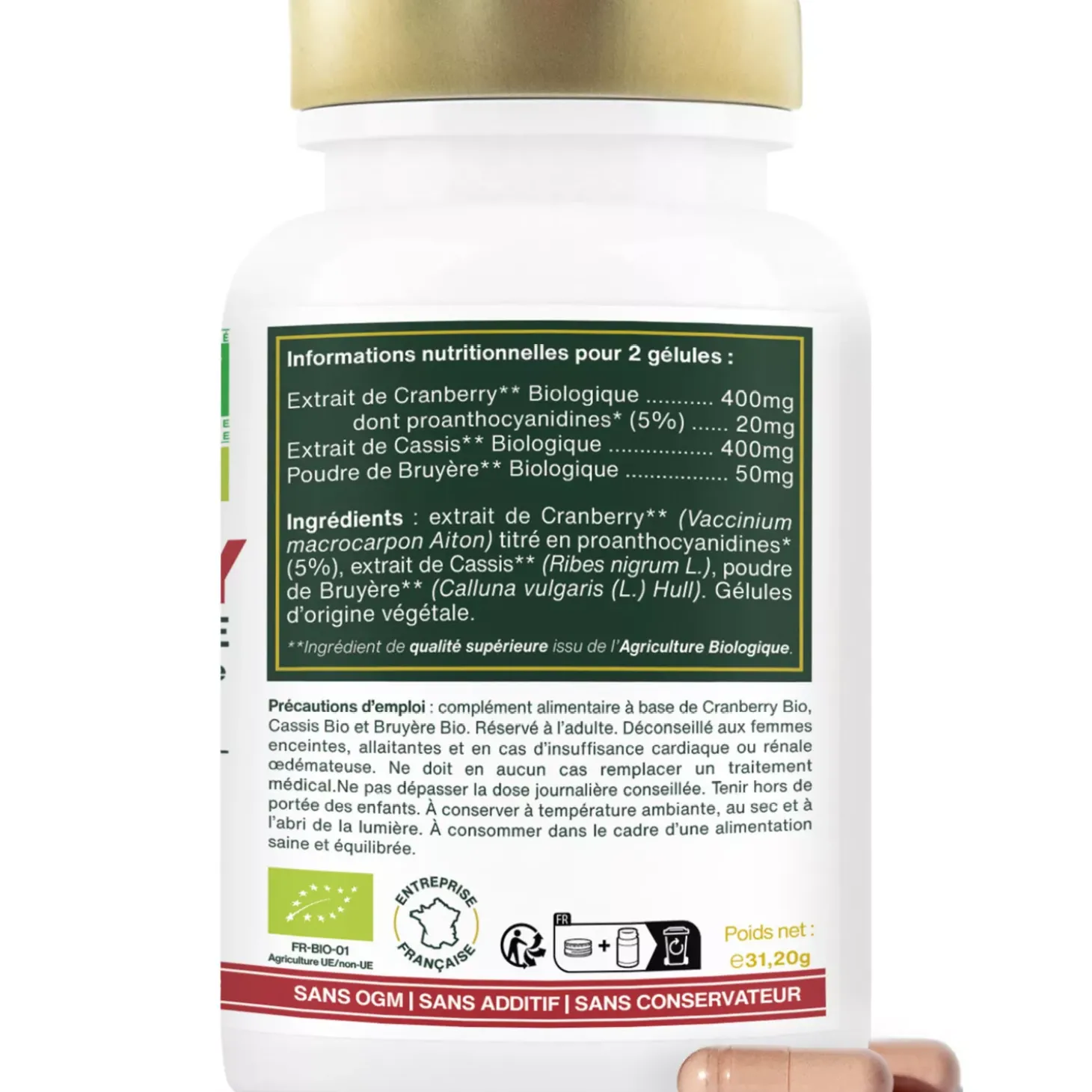 Gélules de Cranberry bio