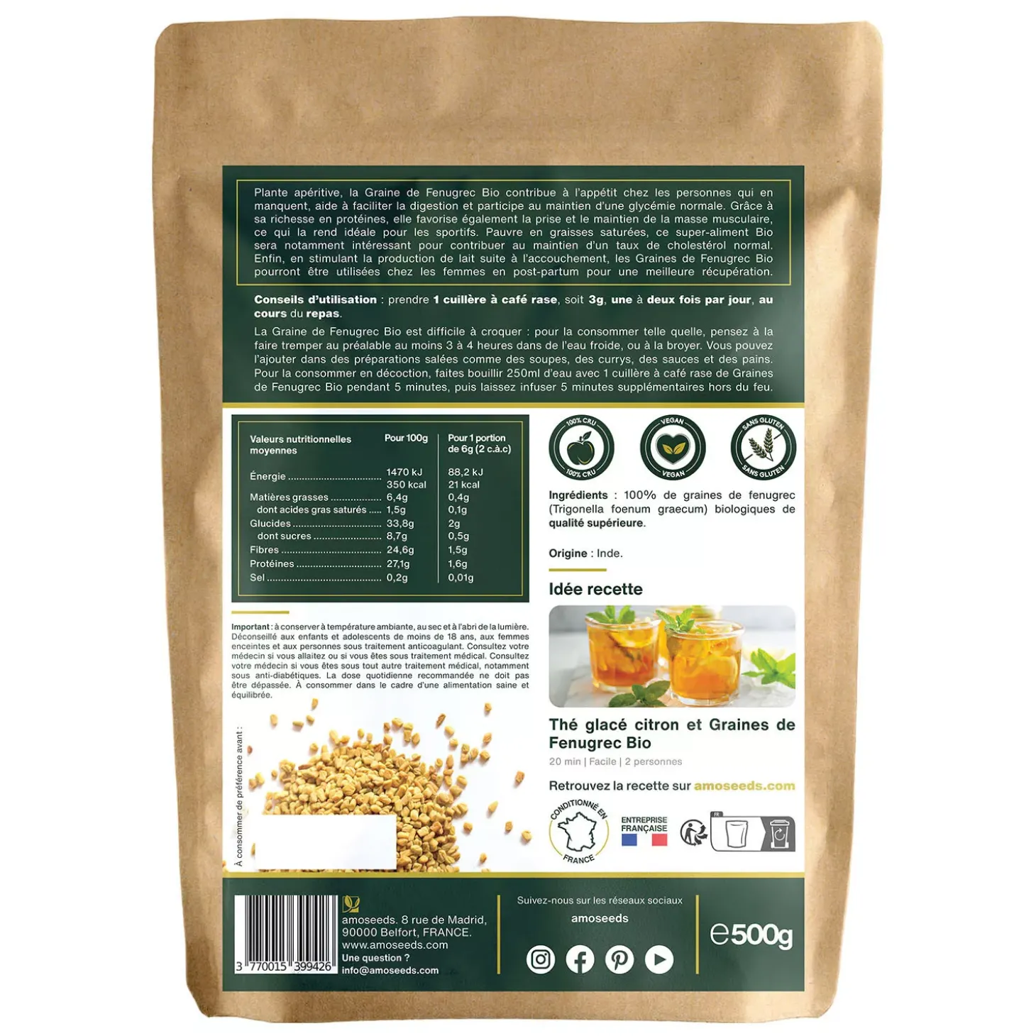 Graines de Fenugrec bio