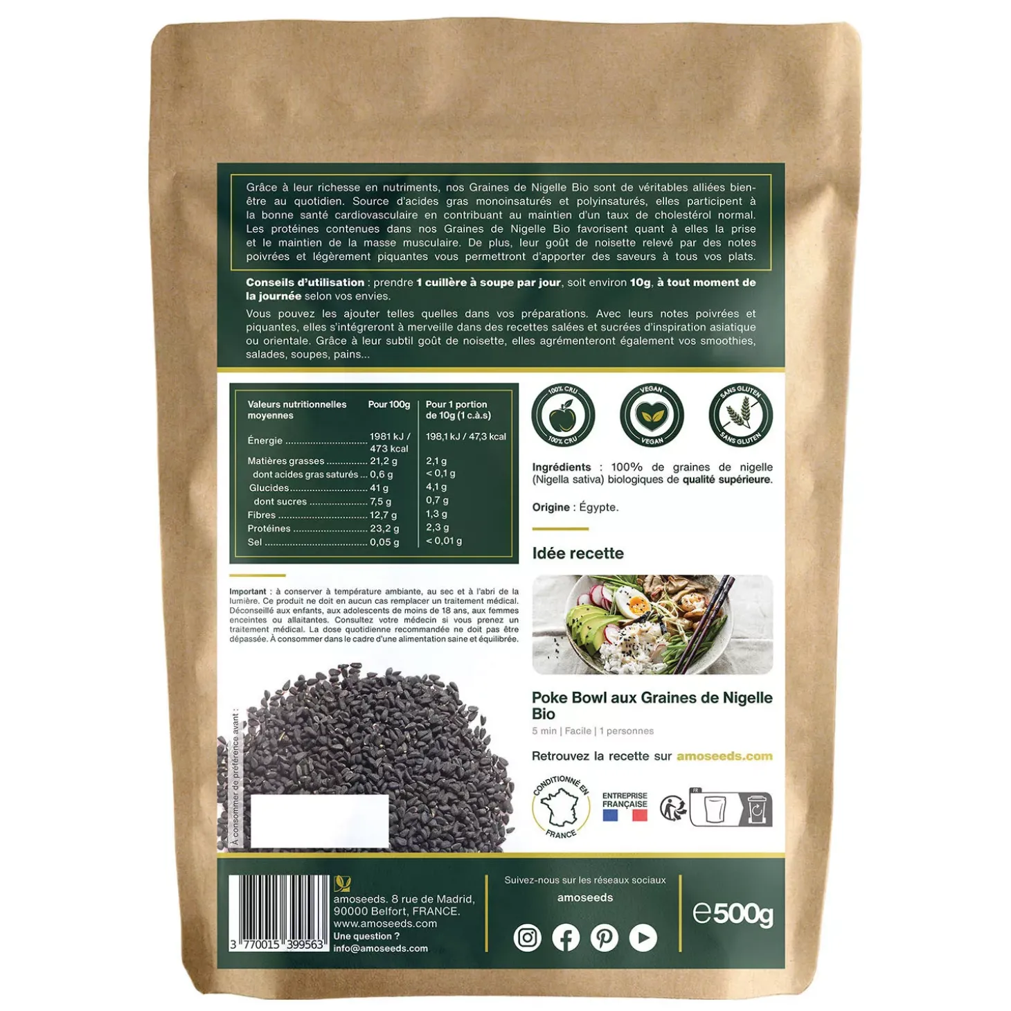 Graines de Nigelle bio