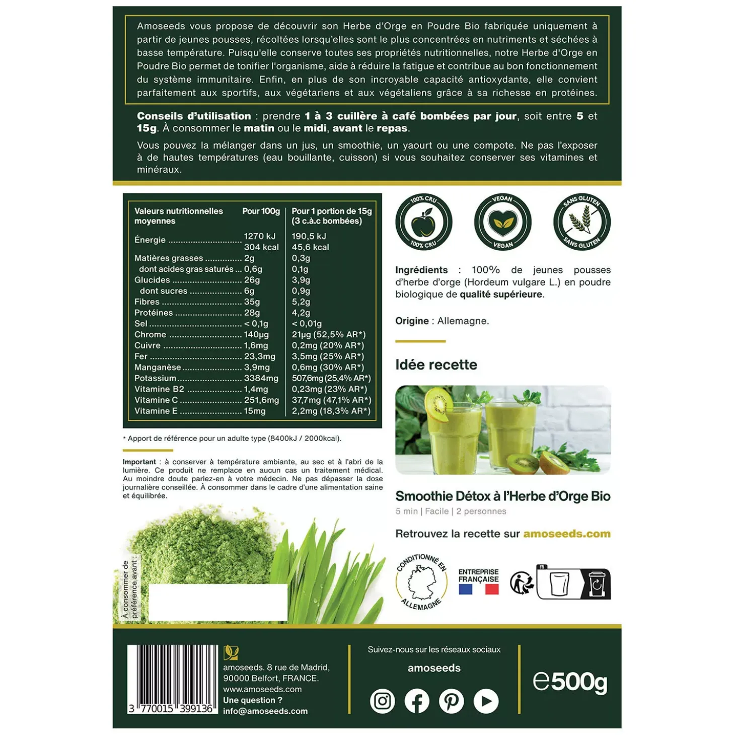 Herbe d’Orge bio