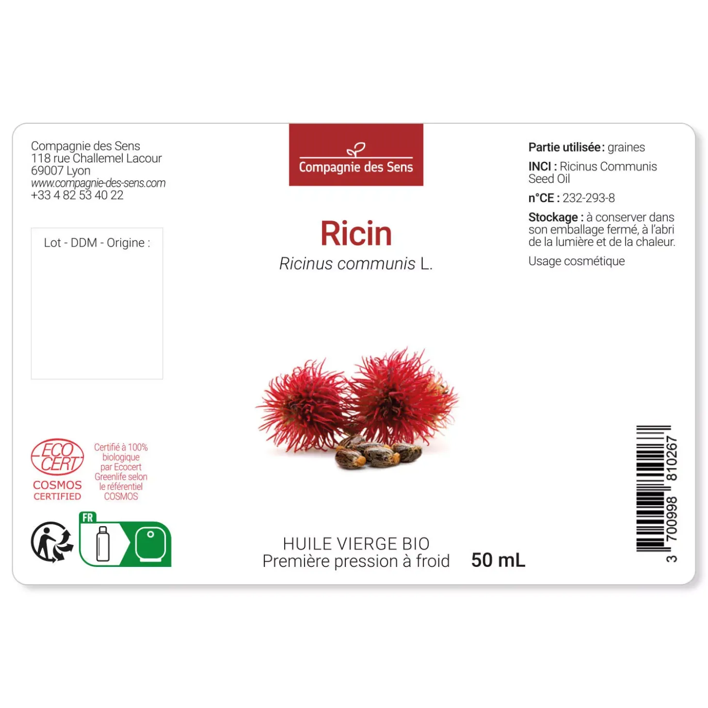 Huile de Ricin bio