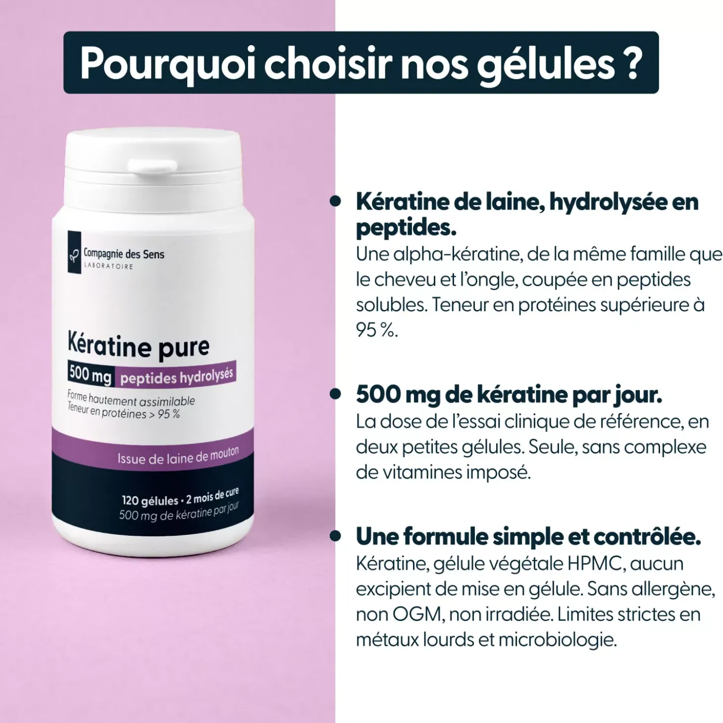 Kératine pure