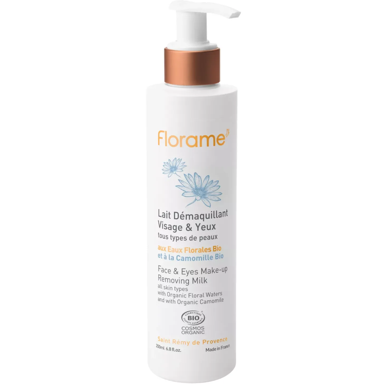 Lait Démaquillant pour Visage & Yeux bio à la Camomille