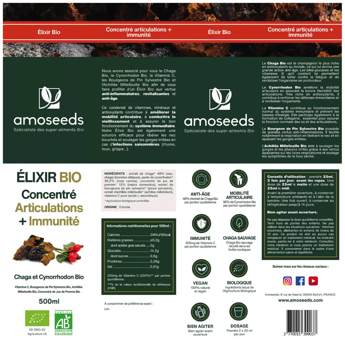Élixir Concentré bio Articulations & Immunité