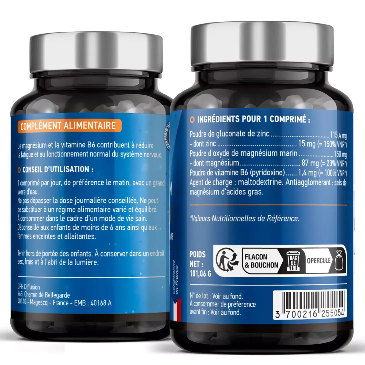 Magnésium, Zinc, & Vitamine B6