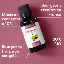 Marronnier bio (Aesculus Hippocastanum) – Macérat concentré de bourgeons frais