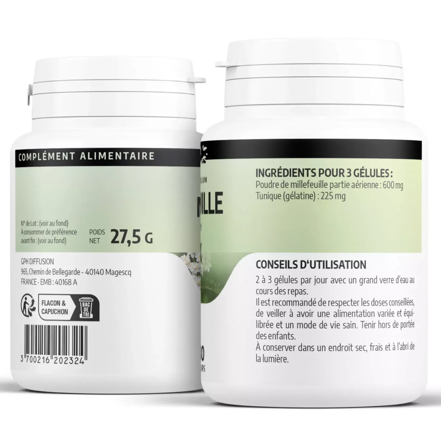 Millefeuille (Achillée Millefeuille) – Achillea millefolium – 100 gélules de 200 mg