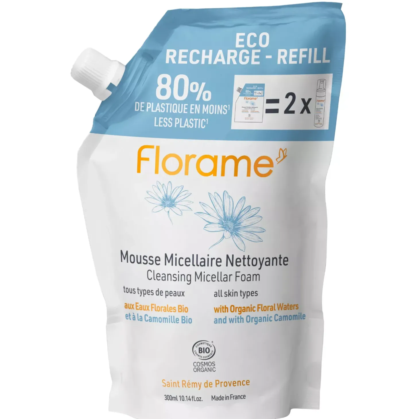 Mousse Micellaire Nettoyante bio à la Camomille