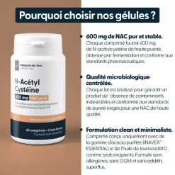 Nac (N-acétyl-cystéine) 600 mg