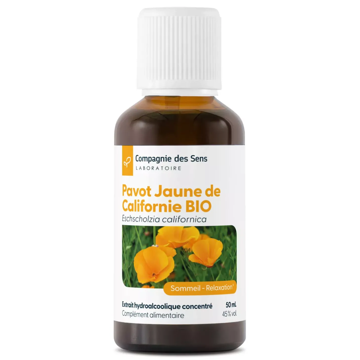 Pavot jaune de Californie bio (Eschscholzia Californica) – Extrait hydroalcoolique concentré