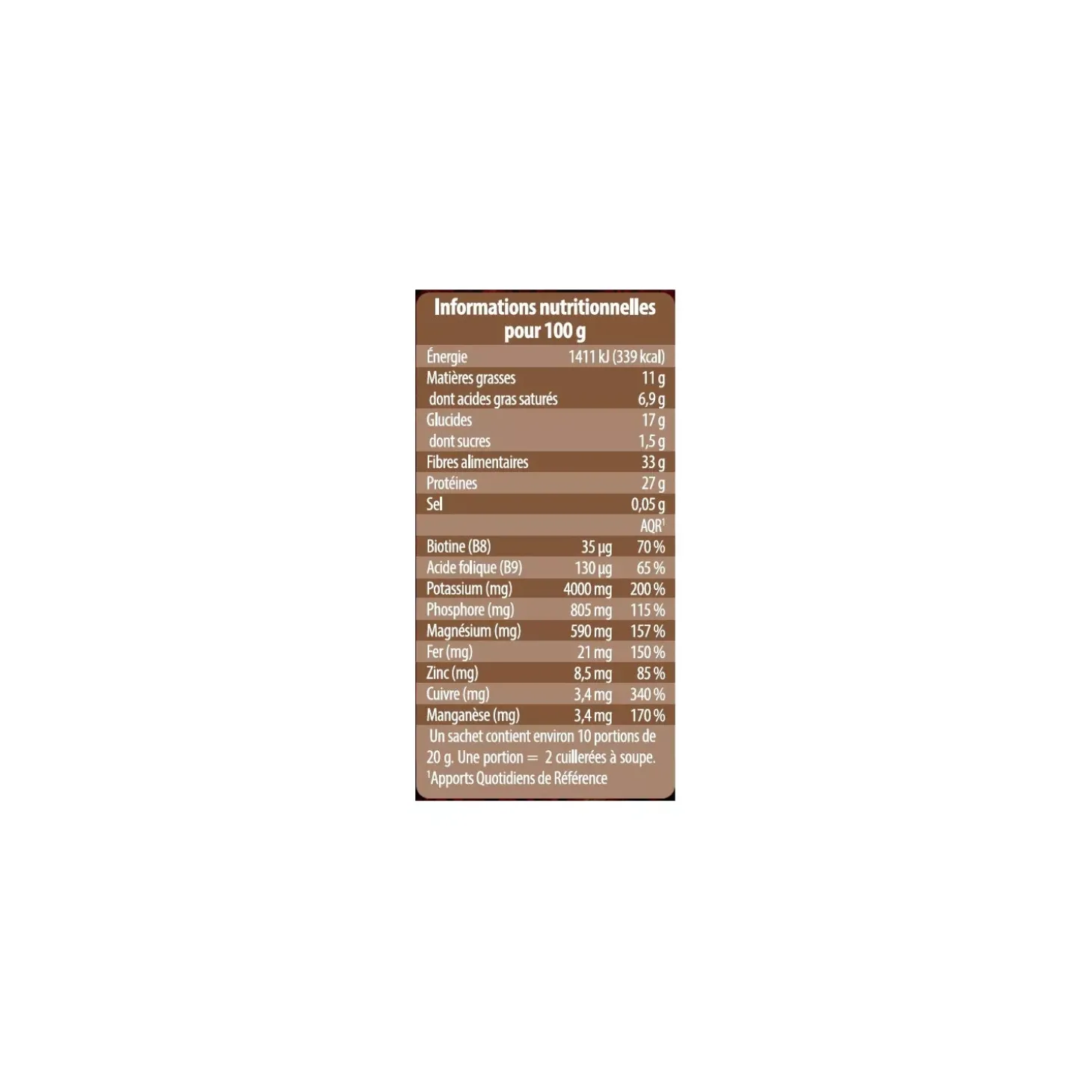 Poudre de Cacao pur