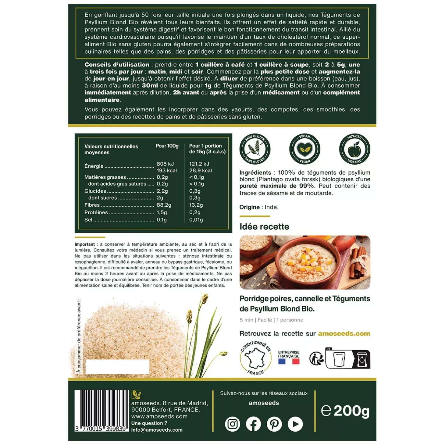 Psyllium Blond bio