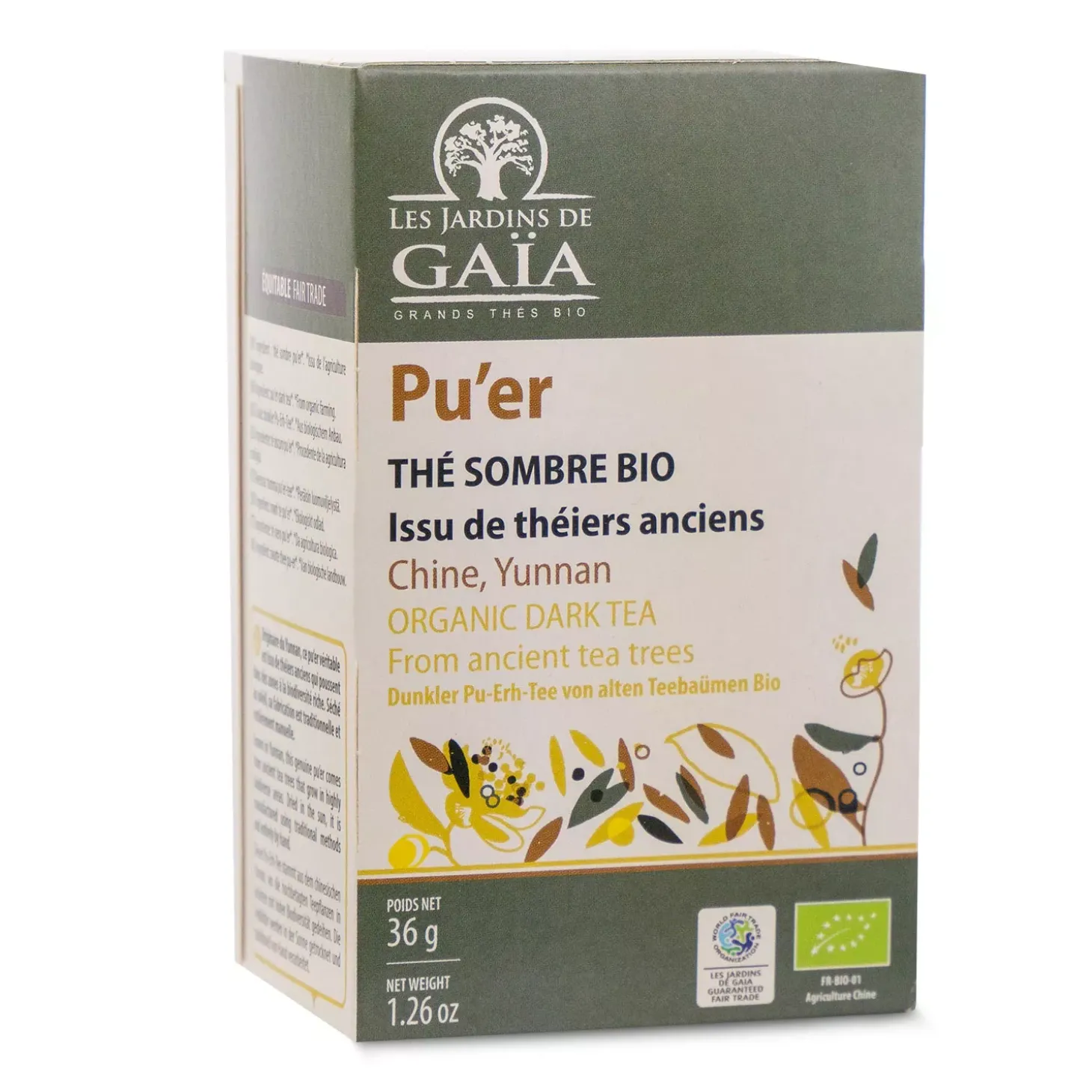 Pu’er bio – Thé Sombre de Chine – Les Jardins de Gaïa