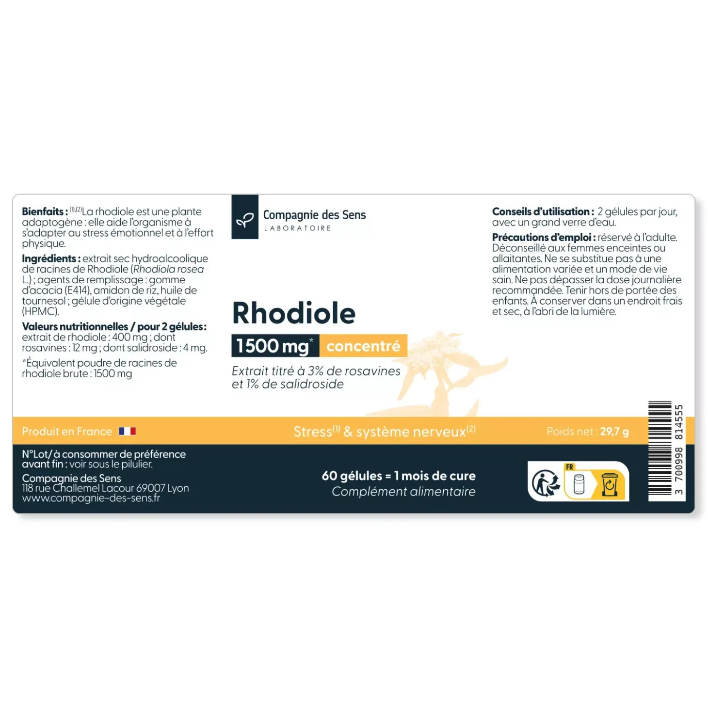 Rhodiole concentrée