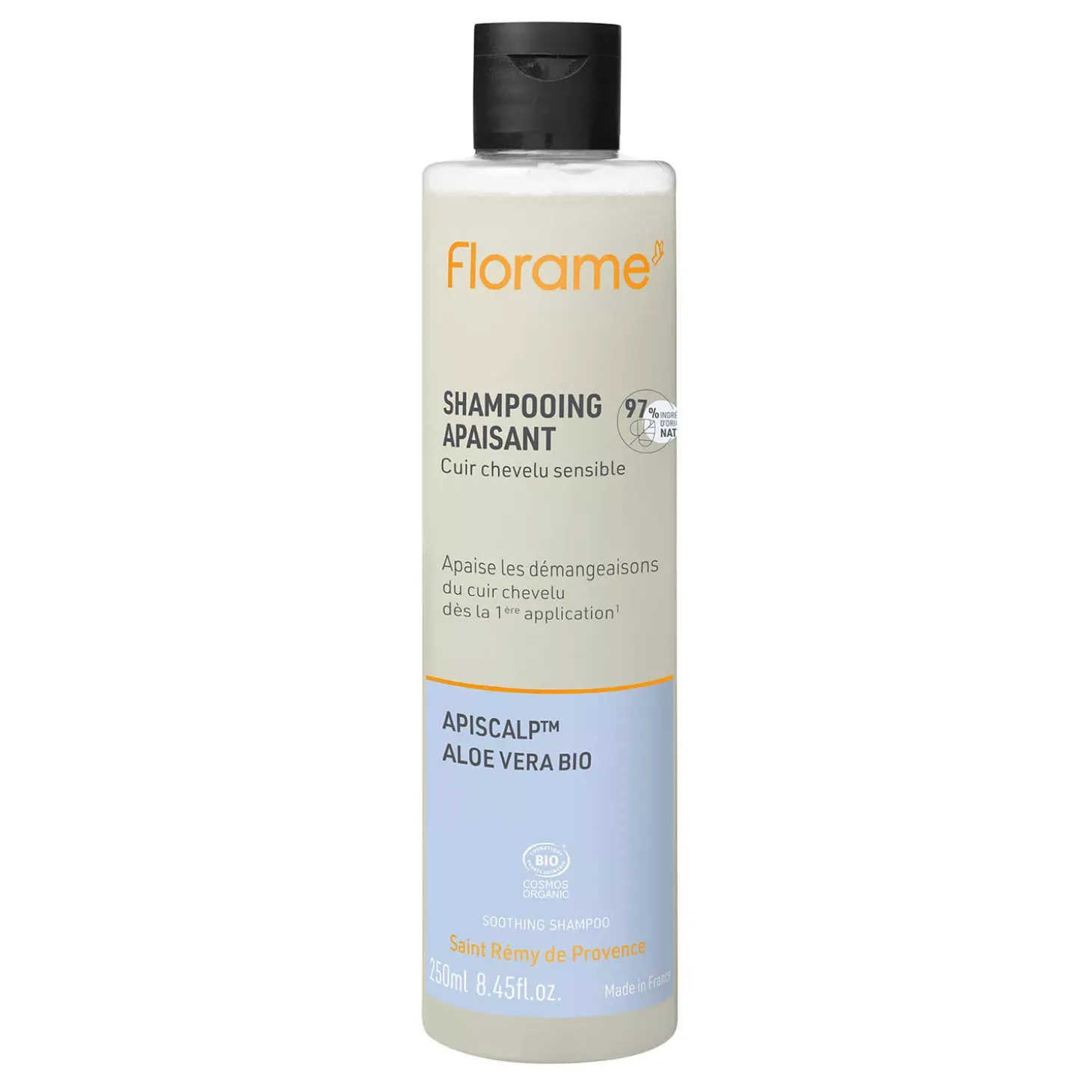 Shampoing Apaisant bio – Sans Parfum – Cuirs Chevelus Sensibles – Florame