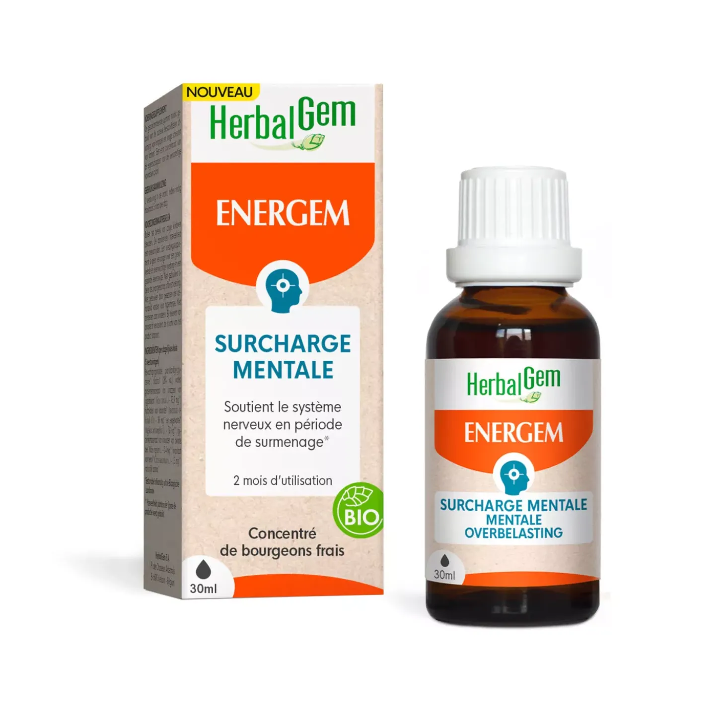 Solution buvable pour la Surcharge Mentale – Aux Macérats de bourgeons concentrés – HerbalGem