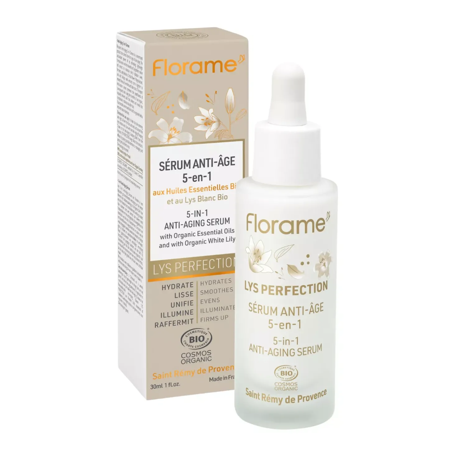 Sérum Anti Âge 5 en 1 au Lys Blanc bio