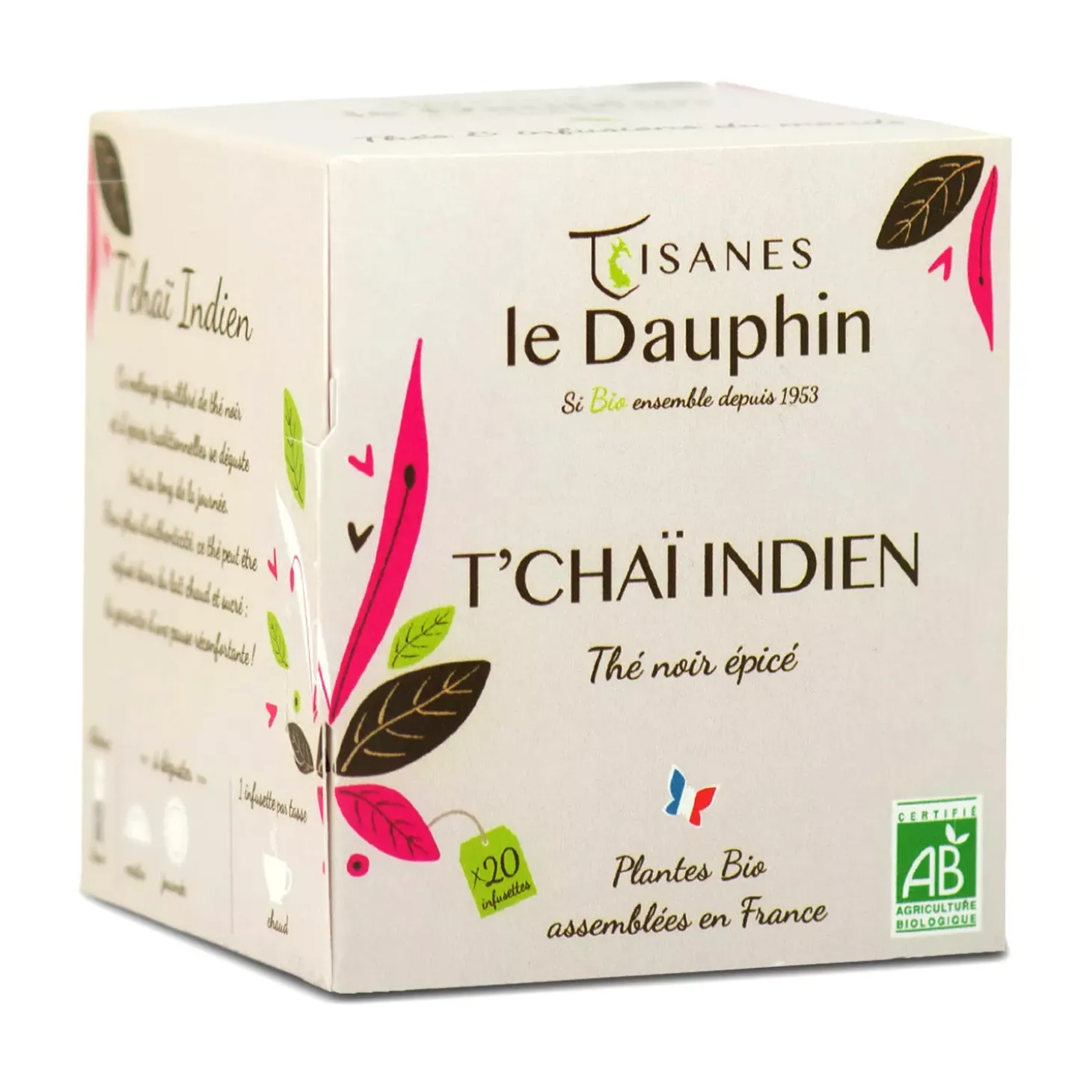 T'Chaï Indien Thé Chaï Épicé bio en sachets