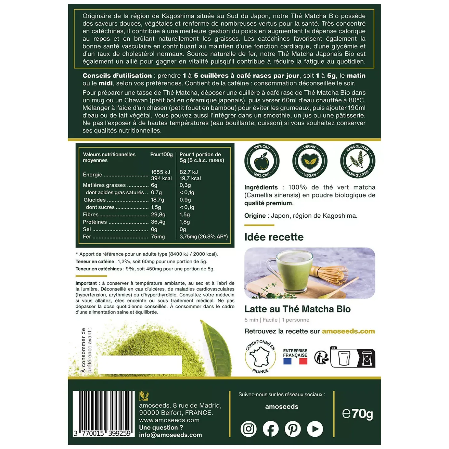 Thé Matcha Japonais bio