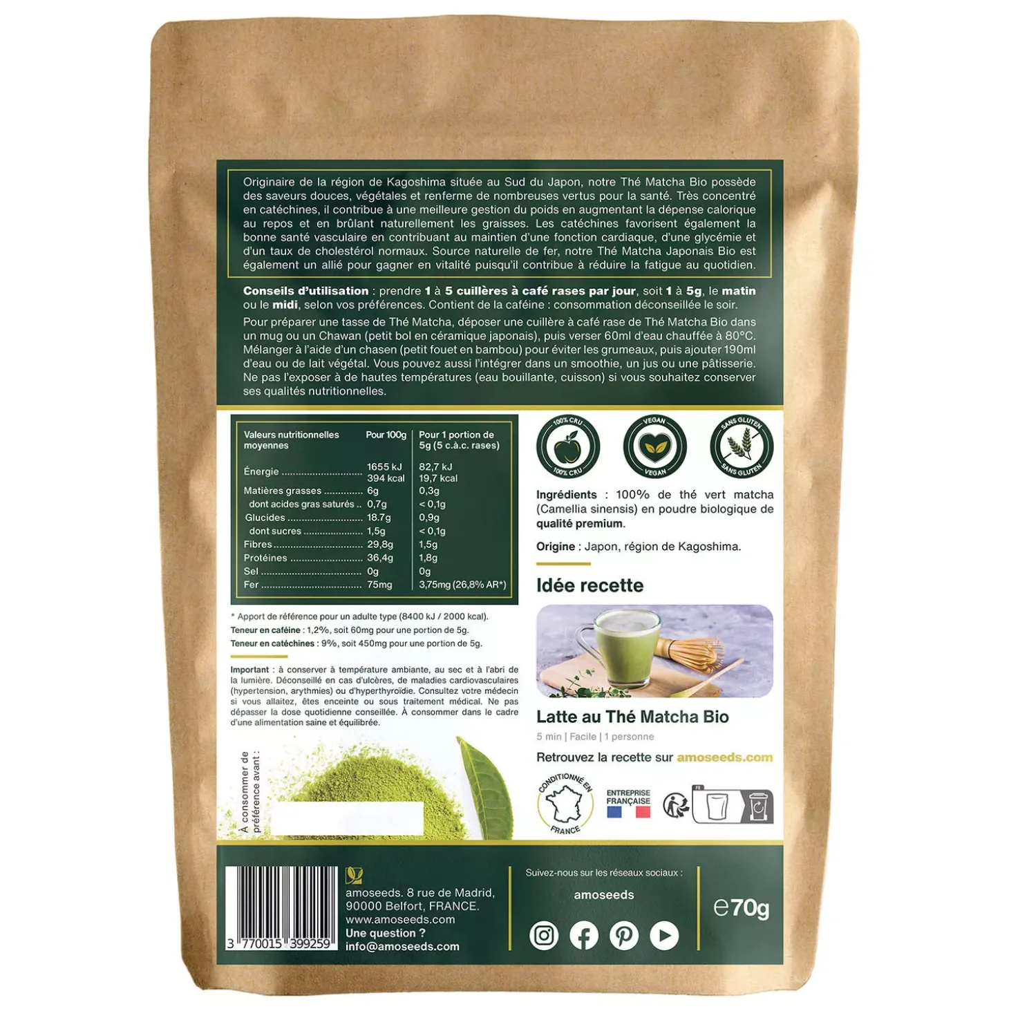 Thé Matcha Japonais bio