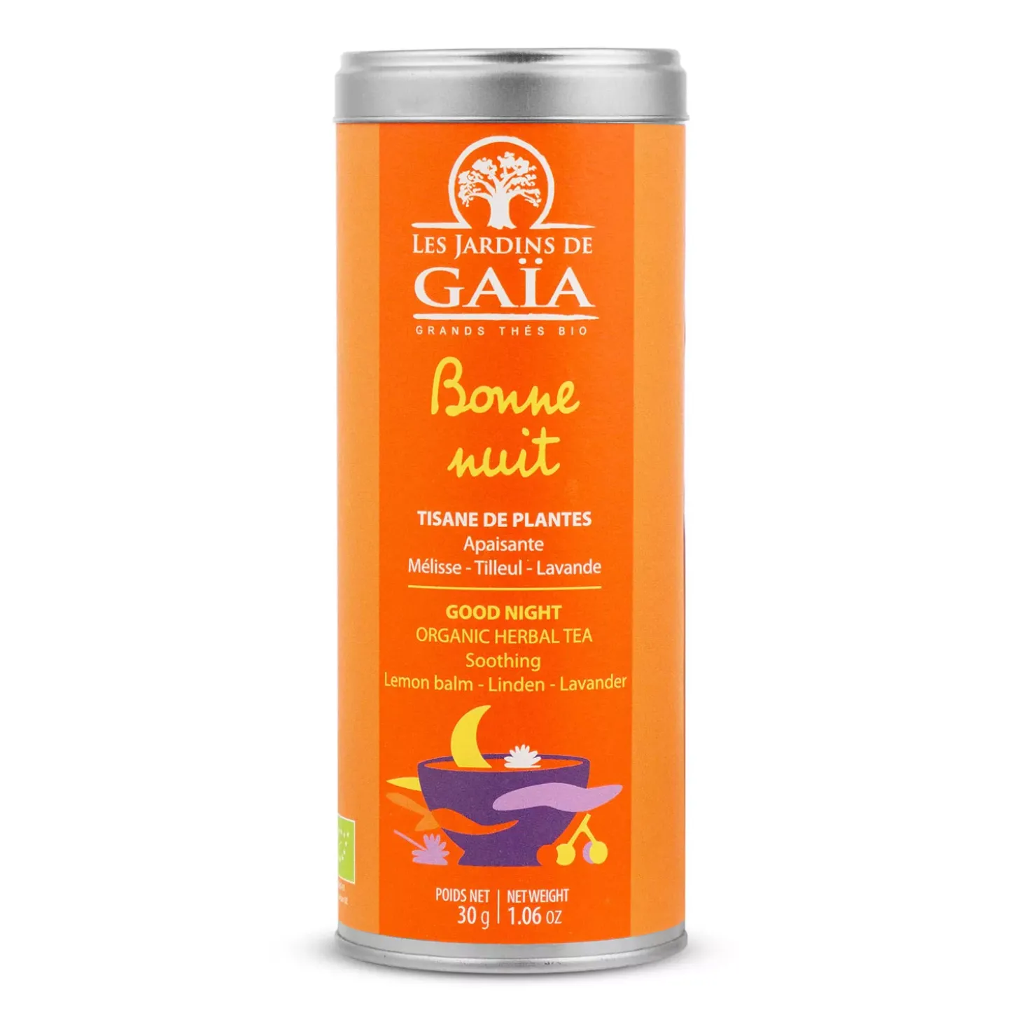 Tisane Bio Mélisse, Tilleul, Camomille & Lavande