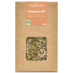 Tisane de Gingembre bio (Zingiber Officinale) – Racines coupées en vrac pour infusion