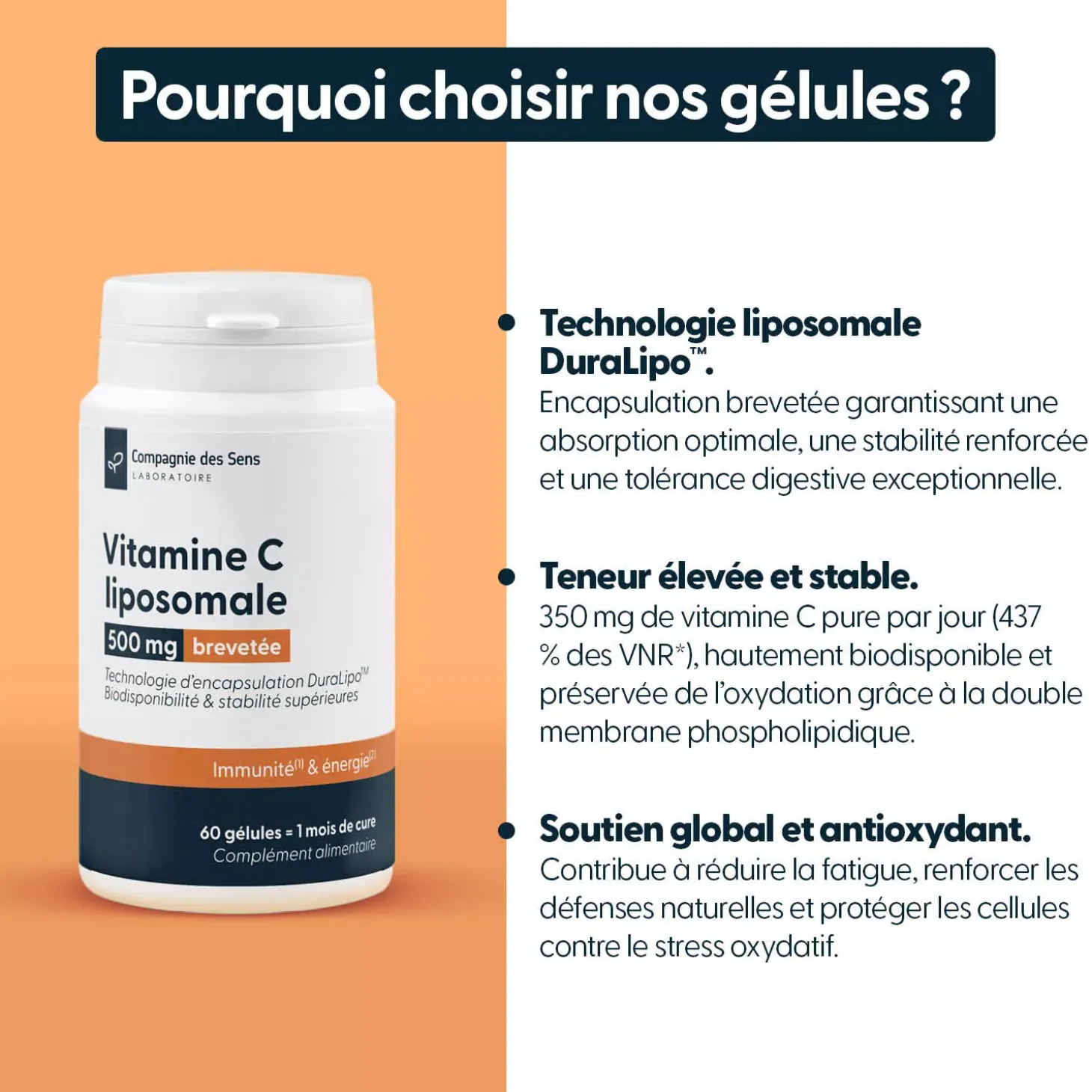 Vitamine C liposomale DuraLipo™ 500 mg