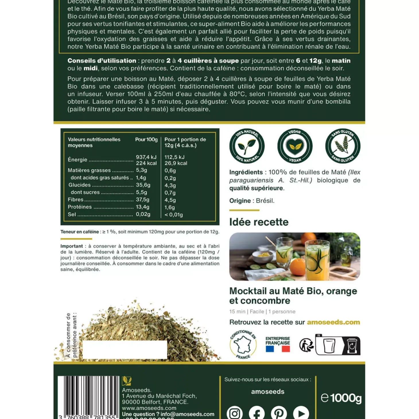 Yerba Maté bio en vrac